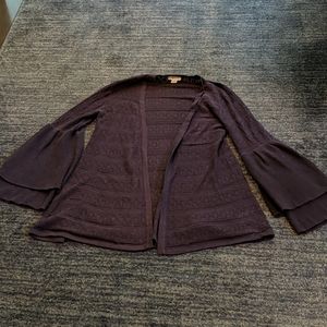 Statement sleeve purple sweater